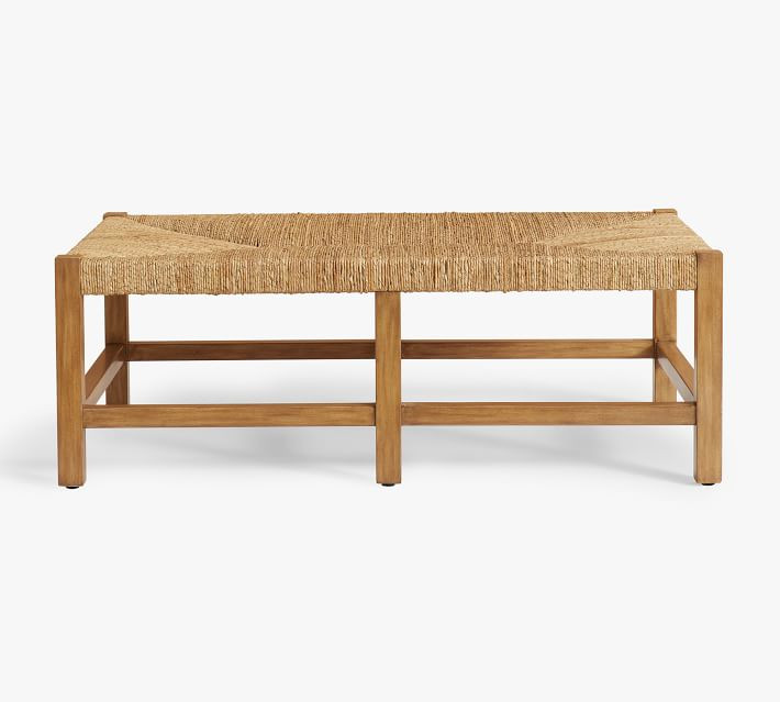 Malibu Woven Ottoman | Pottery Barn (US)