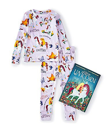 Books To Bed LittleBig Girls 2-10 Uni The Unicorn Two-Piece Pajamas Book Set - 3 | Dillard's