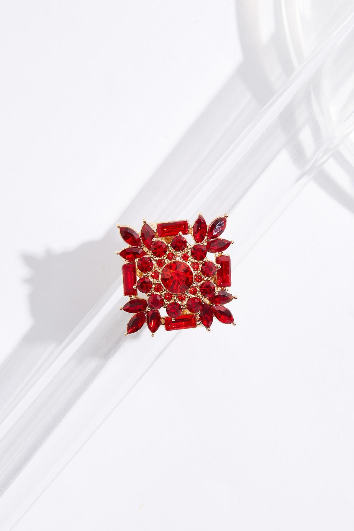 Red Stone Stretch Ring | Cato Fashions