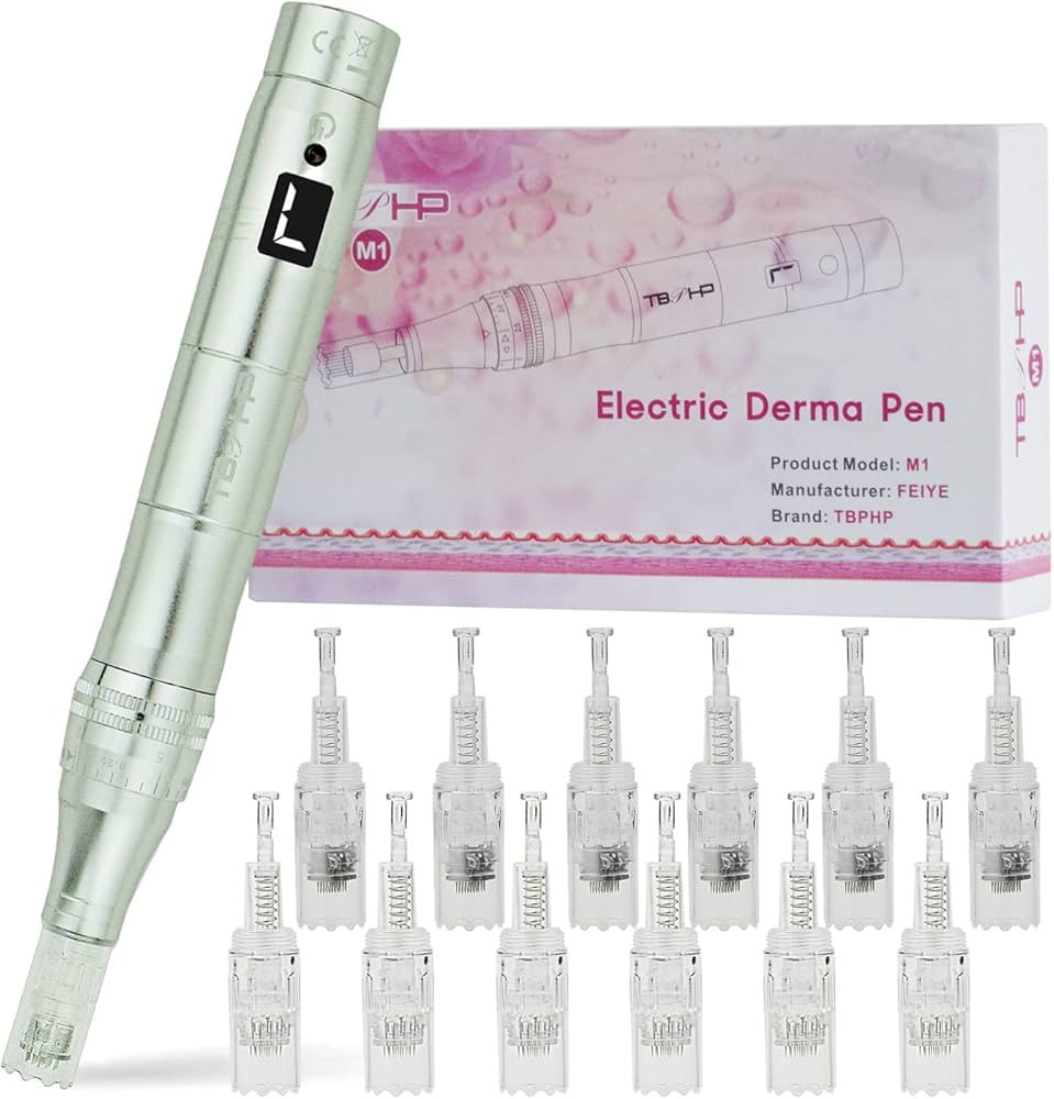 TBPHP M1 Electric Derma Beauty Pen Professional at-Home Kit with 12Pcs Replacement Cartridges (Si... | Amazon (US)