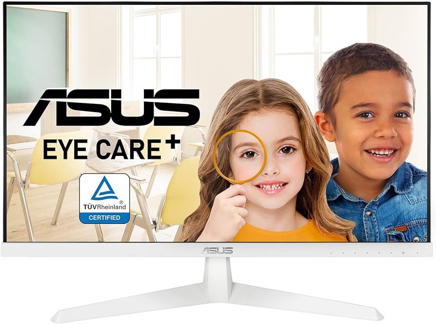 ASUS VY249HE-W 23.8” 1080P Monitor - White, Full HD, 75Hz, IPS, Adaptive-Sync/FreeSync, Eye Car... | Amazon (US)