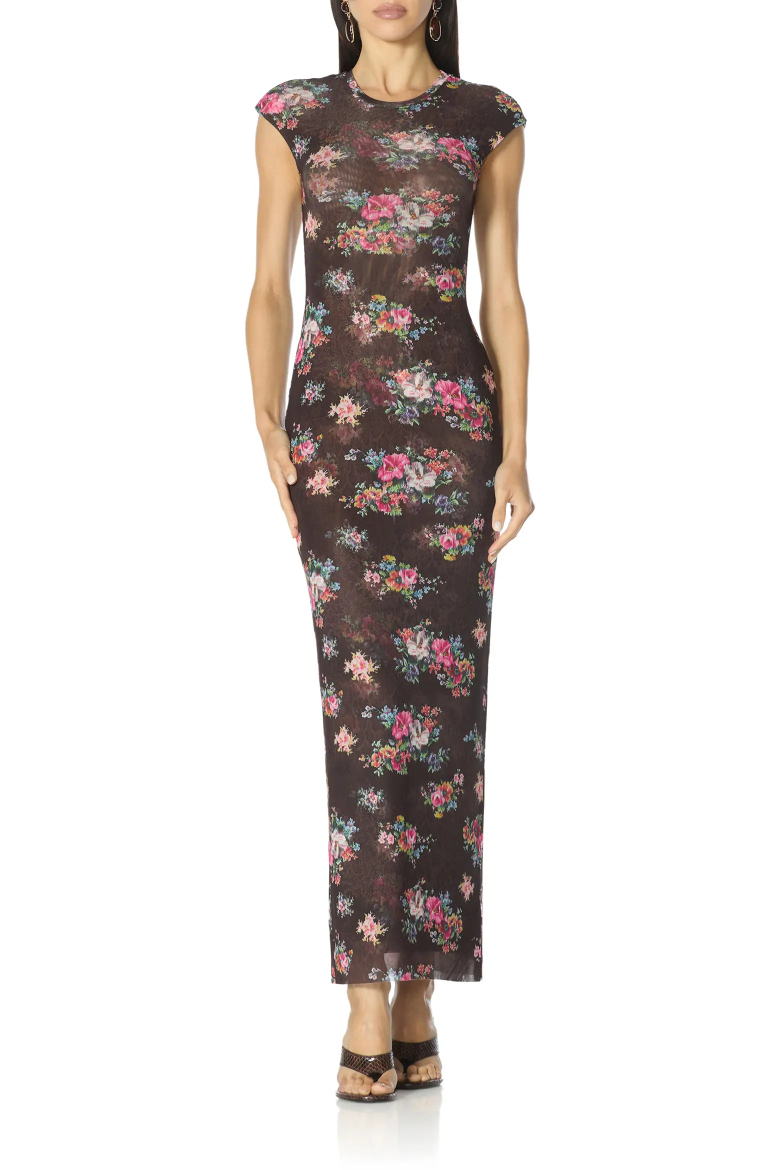 AFRM Mylo Print Mesh Maxi Dress (Women) | Nordstrom | Nordstrom