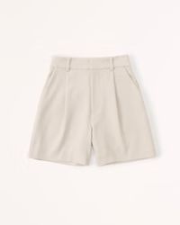 Women's Ultra High Rise Tailored Shorts | Women's Bottoms | Abercrombie.com | Abercrombie & Fitch (US)