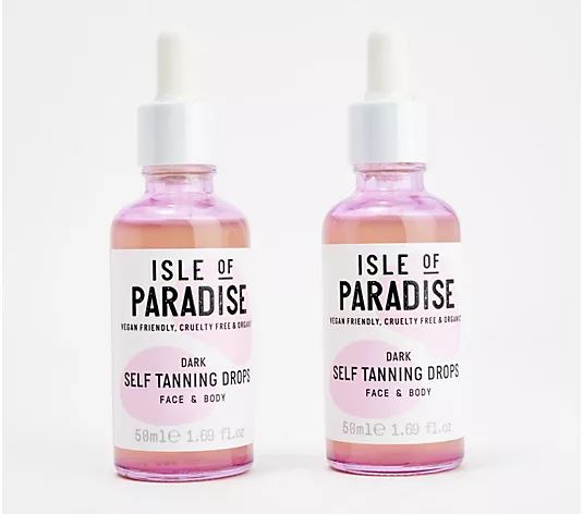 Isle of Paradise Supersize Self-Tanning Drops Duo - QVC.com | QVC
