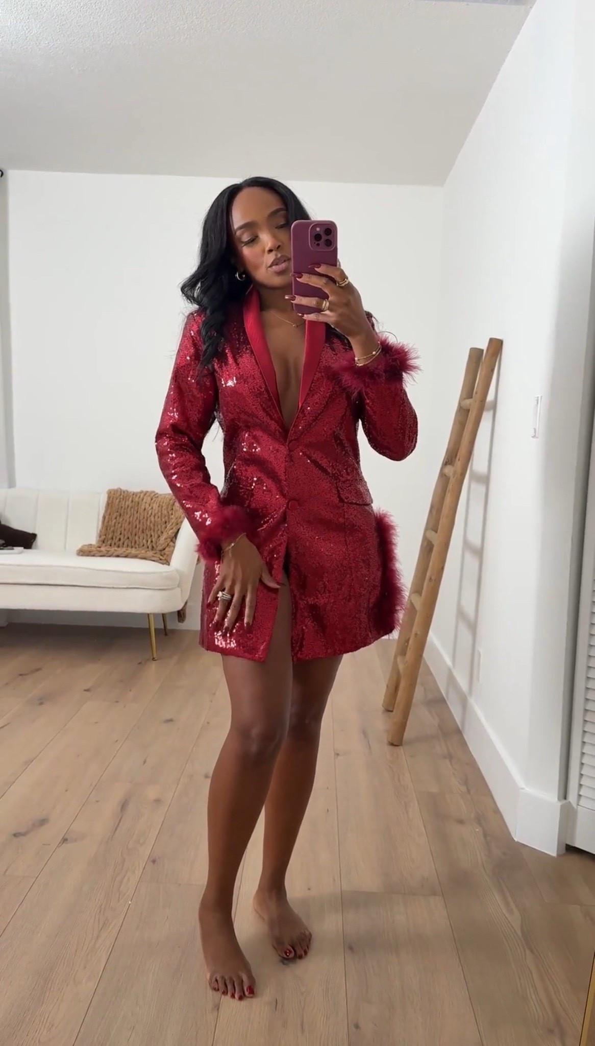 ✨ Holiday sparkle in a statement dress ✨
This red sequin blazer dress brings full glam energy — sharp tailoring, luxe shimmer, and feather trim that instantly elevates the entire look. It’s the kind of piece that guarantees compliments all night.

Perfect for holiday parties, cocktail events, and New Year’s celebrations.

📏 Sizing: Small
Height — 5’4” | 138 lbs | Bust — 34D | Waist — 27” | Hips — 40”

red holiday dress outfit ideas, sequin blazer dress inspo, glam winter party looks, chic NYE outfits, sparkly evening style, bold festive fashion

✨ Everything linked below for easy shopping

Follow me on Instagram and YouTube @kirasfashionfinds

#LTKHoliday #LTKPetite #LTKootd