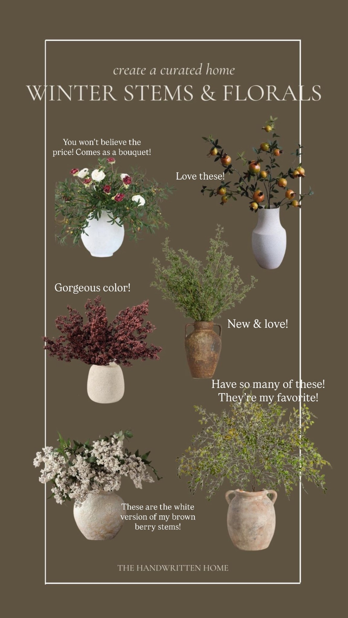 Winter stems and florals to keep away the winter blues!

Great affordable stems that I can’t wait to show you in person!

#LTKSaleAlert #LTKFindsUnder50 #LTKHome