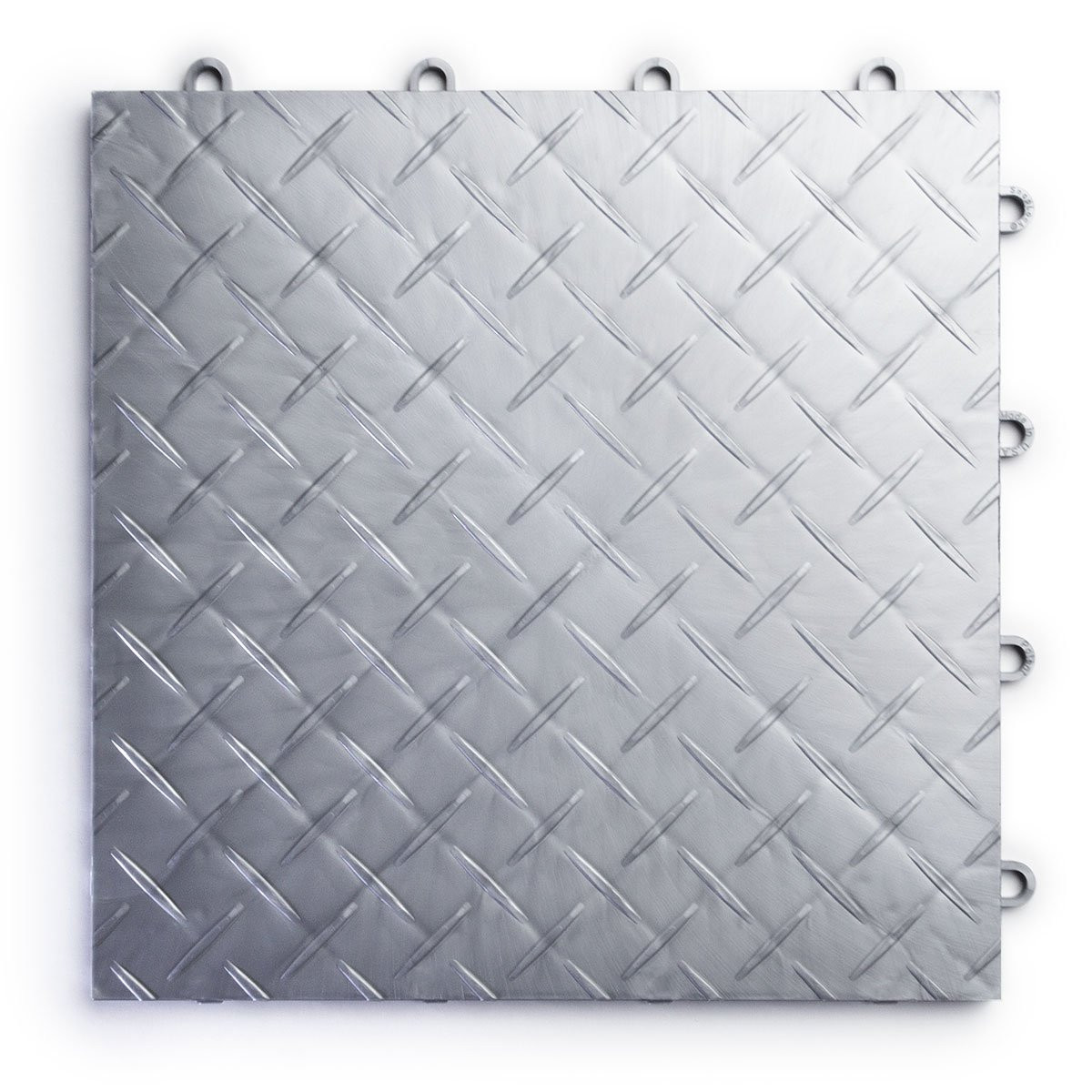 RaceDeck Diamond Plate Design, Durable Interlocking Modular Garage Flooring Tile (48 Pack), Alloy | Amazon (US)