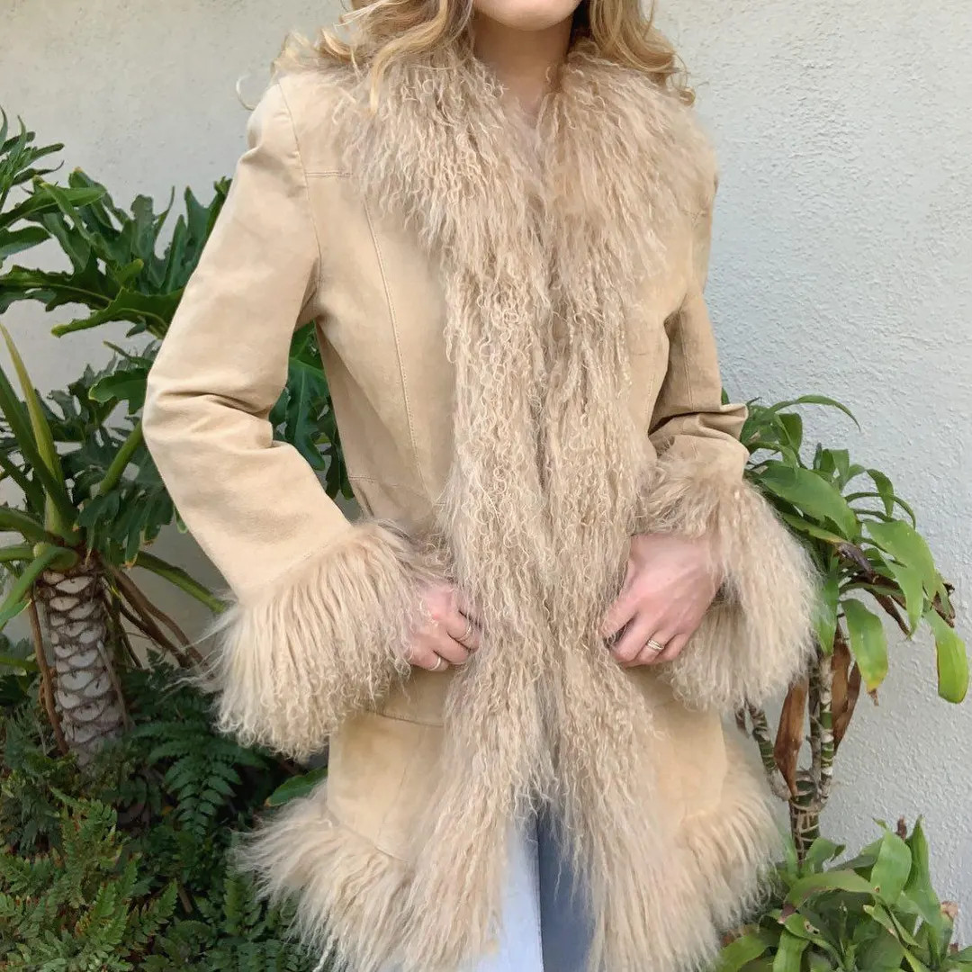 Women's Coat Beige Penny Lane Coat Vintage 70s Penny Lane Wool Coat Long Winter Coat Afghan Coat ... | Etsy (US)