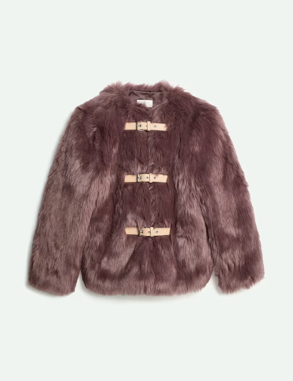 Buckle Detail Faux-Fur Jacket | Marks & Spencer (UK)
