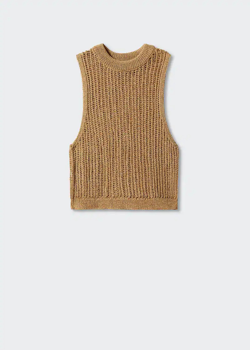 perkins neck knitted top -  Women | Mango United Kingdom | MANGO (UK)
