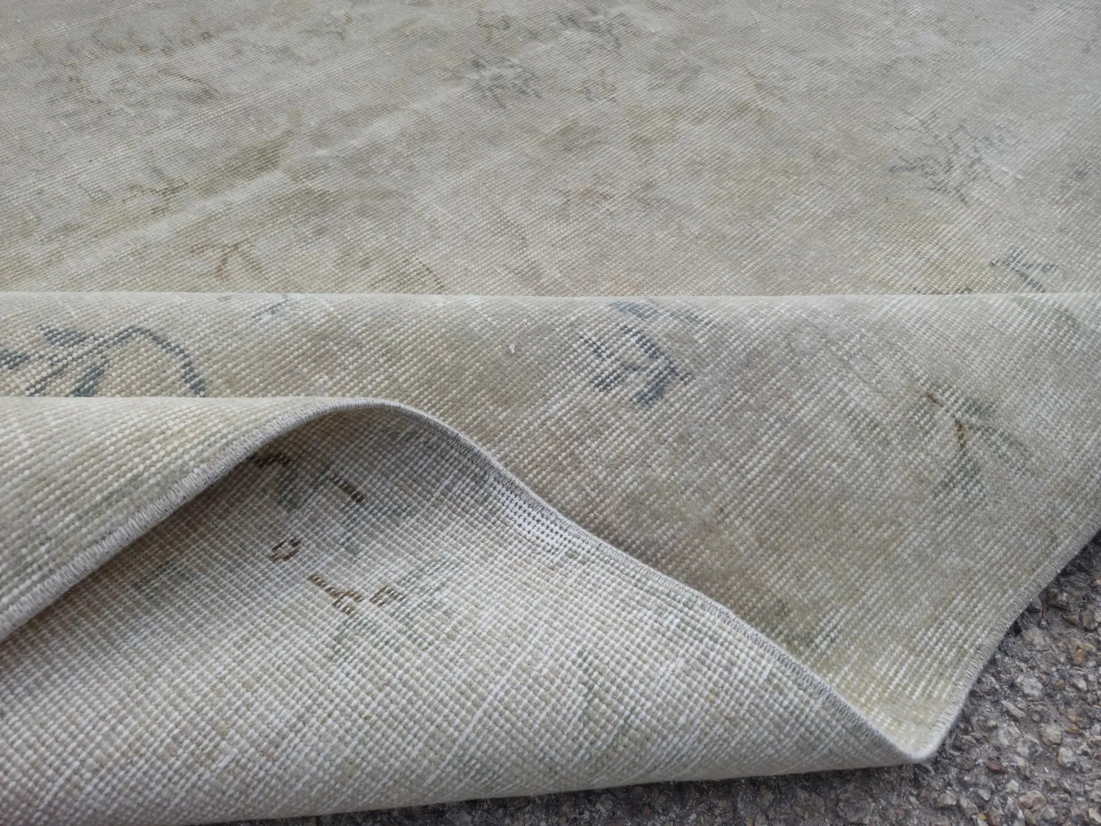 Neutral Beige Turkish Area Rug - Handmade Vintage Boho Floral Carpet | Etsy (US)