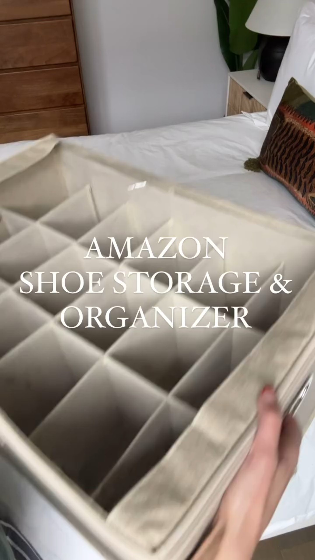 Amazon Shoe Storage and Organizer 
.
I just bought another one of these because I’m trying to organize and rework my closet. I’m using them to store all my flatter sandals and ballet flats, summer shoes I don’t use year round. It’s been a game changer to free up shelf space and I tuck them in the corner of my closet on the floor. 
.
You can place the dividers how you would like, but it holds up to 18 pairs of shoes! Super sturdy and great quality! 

#LTKHome #LTKFindsUnder50