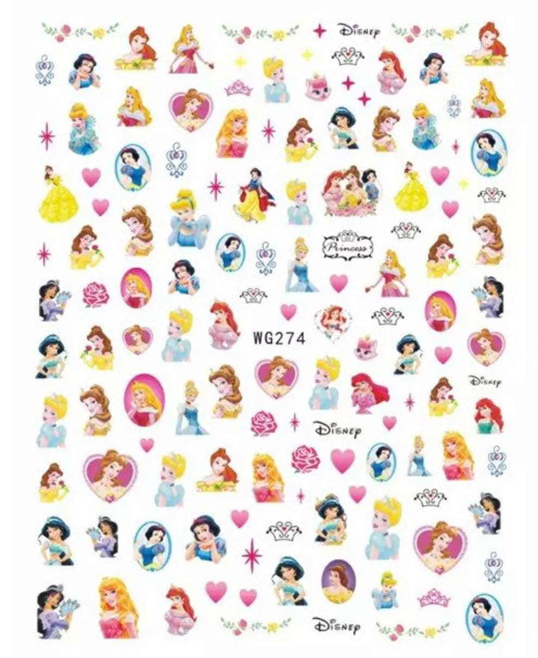 Disney princess nail stickers | Etsy (US)