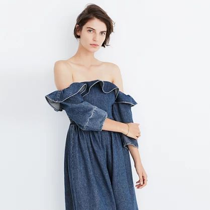 Apiece Apart™ Denim Nueva Mar Off-the-Shoulder Dress | Madewell