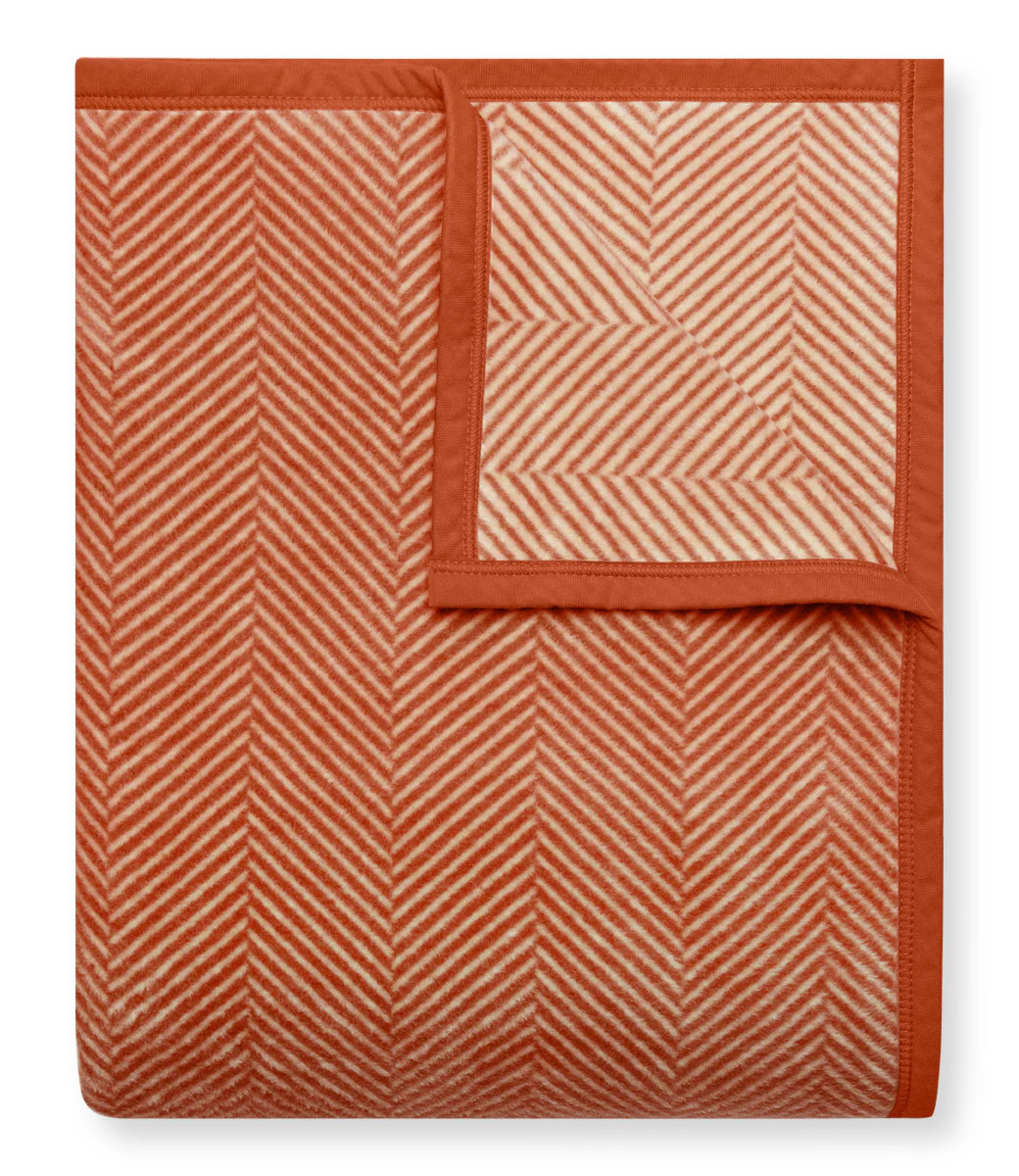 Harborview Herringbone Desert Red Blanket | ChappyWrap