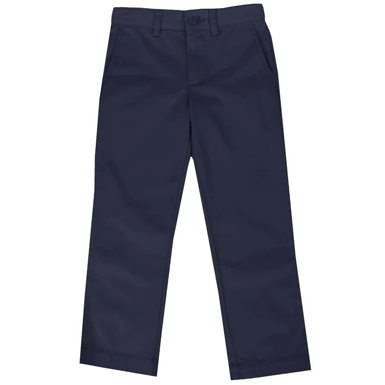 Boys Flat Front School Uniform Pants(Littile Boys) - Walmart.com | Walmart (US)