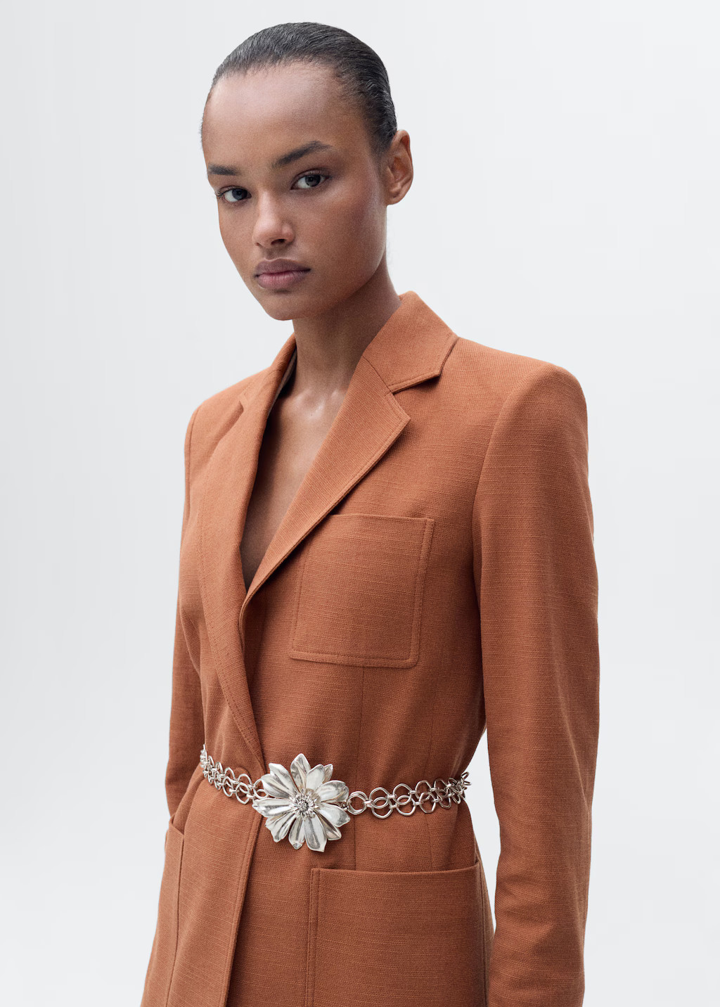 Cotton and linen-blend suit jacket - Women | MANGO United Kingdom | MANGO (UK)