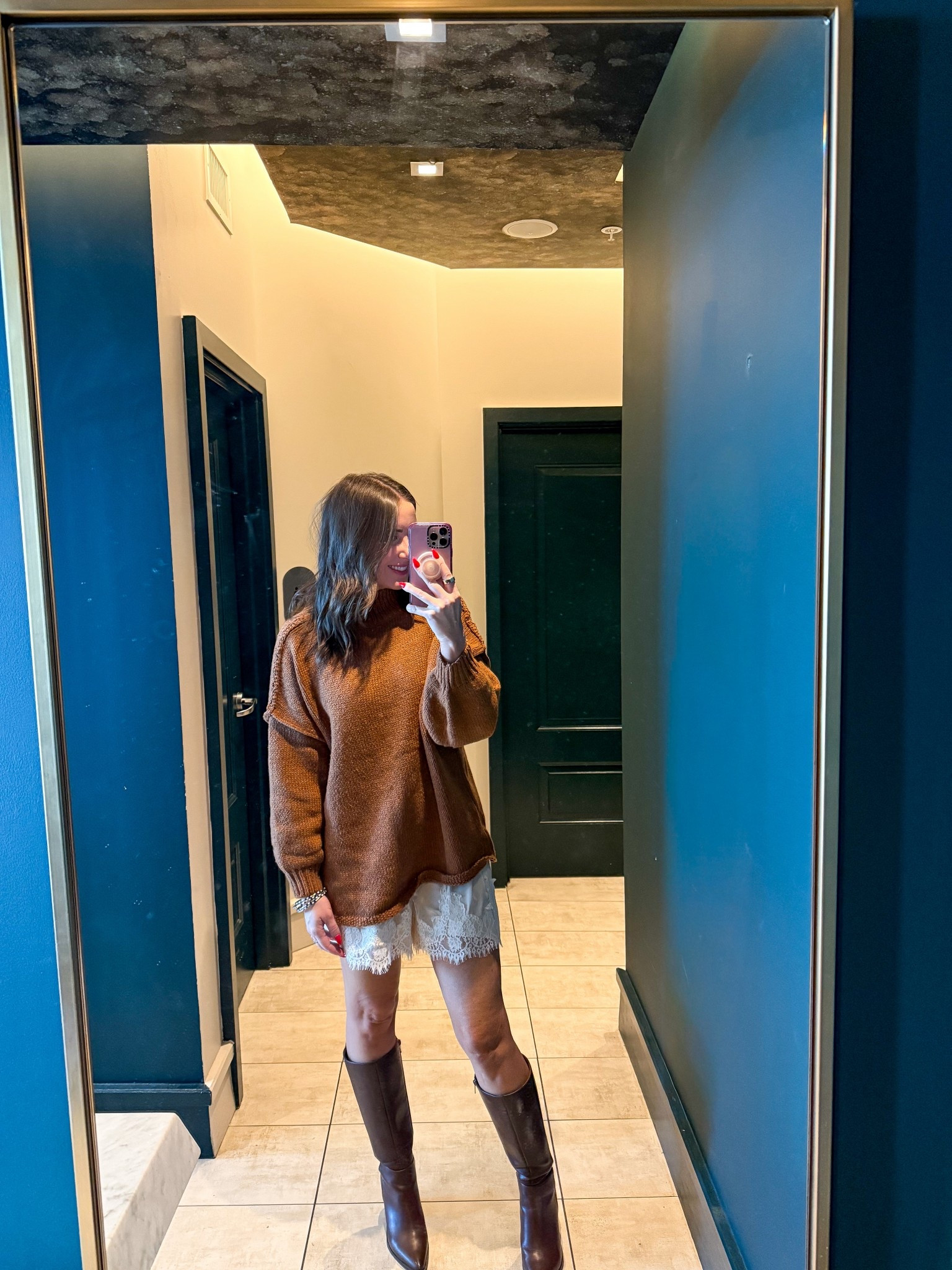 Still loving the silk shorts trend ✨ Wearing a medium in my sweater and shorts! Both Amazon finds! 

#LTKSeasonal #LTKFindsUnder50