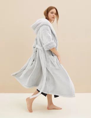 Fleece Hooded Dressing Gown | Marks & Spencer (UK)