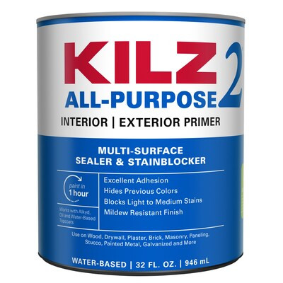 KILZ 2 Interior/Exterior Multi-purpose Water-based Wall and Ceiling Primer (1-quart) | Lowe's