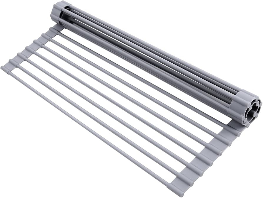 Ohuhu Roll Up Dish Drying Rack, Over The Sink Multipurpose Roll-Up Dish Racks, 16.5" W x 13" L Ro... | Amazon (US)