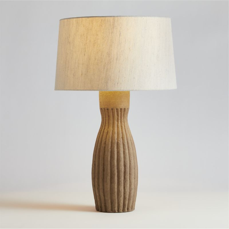 Karina Light Brown Terracotta Table Lamp 28.5" + Reviews | Crate & Barrel | Crate & Barrel