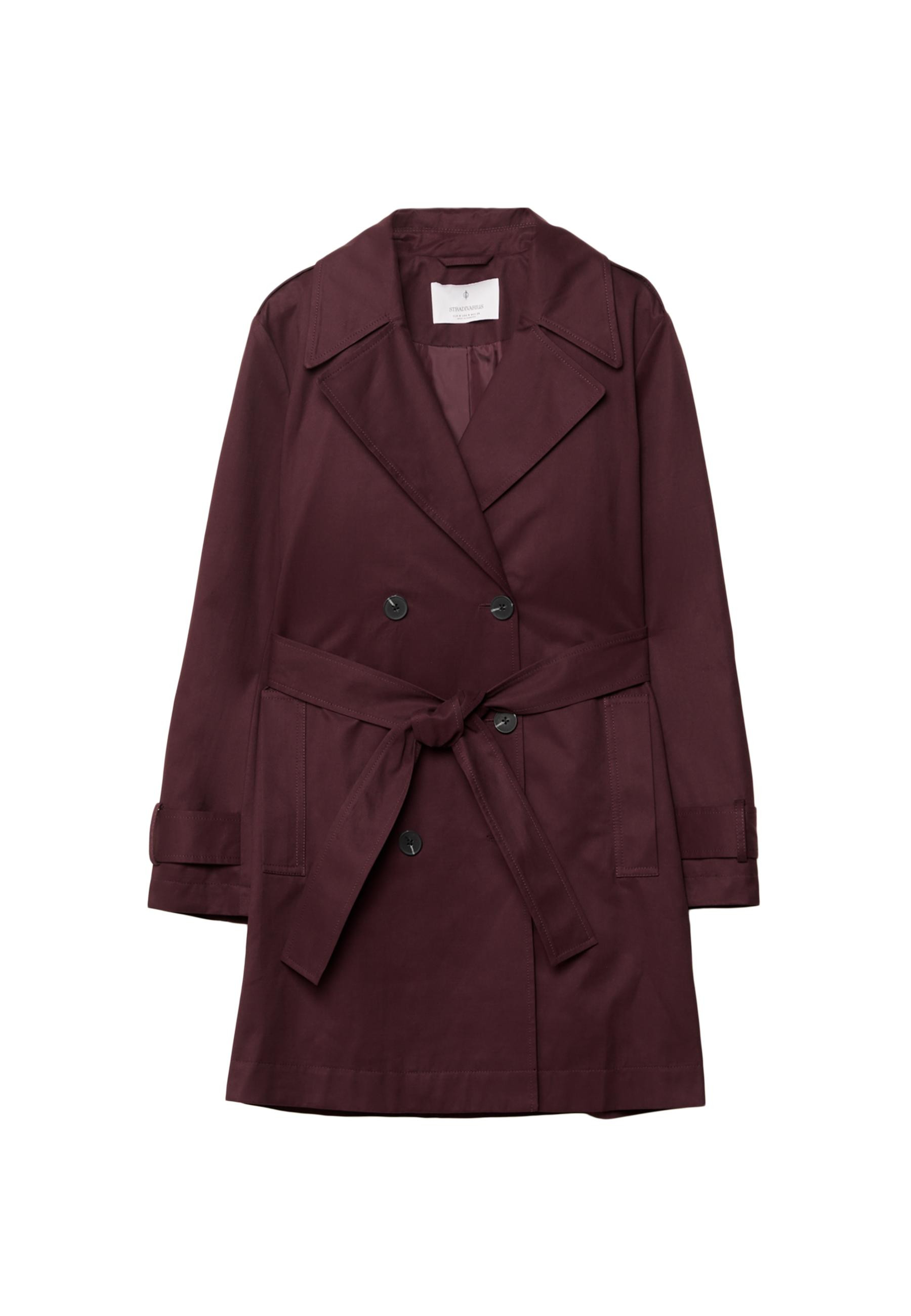 Basic regular fit trench coat with belt - Women's See all | Stradivarius United Kingdom | Stradivarius (UK)