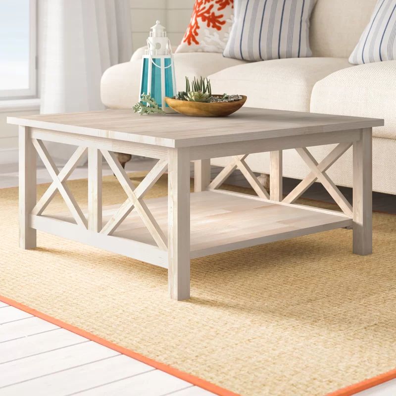 Rossitano Solid Wood Coffee Table with Storage | Wayfair North America