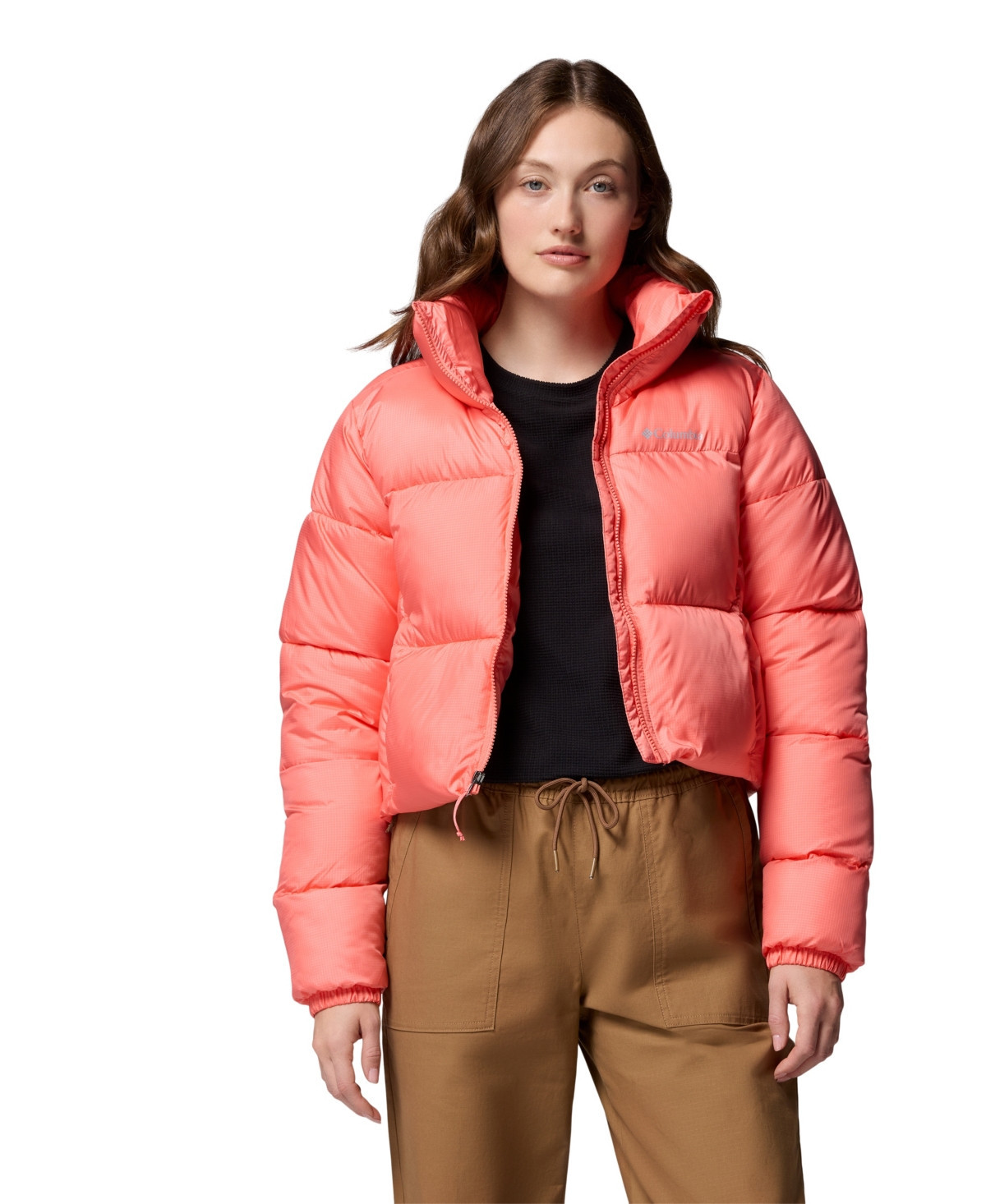 Columbia Women's Puffect Cropped Jacket - Alpenglow | Macy's