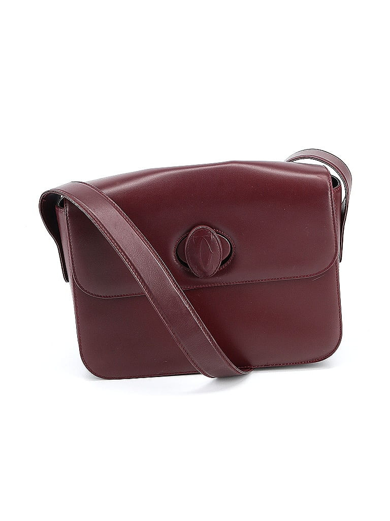 Must de Cartier Solid Maroon Burgundy Leather Shoulder Bag One Size - 73% off | thredUP