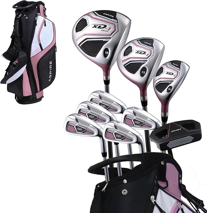 Aspire XD1 Womens Golf Clubs Full Set, Includes Driver, Fairway, Hybrid, 6-PW Irons, Putter, Stan... | Amazon (US)