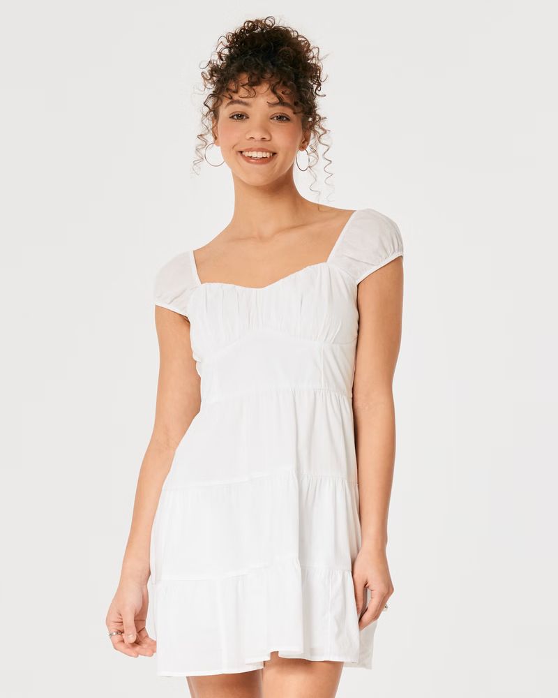 Cap Sleeve Mini Dress | Hollister (US)
