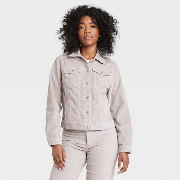 Women's Corduroy Denim Jacket - Universal Thread™ Pewter | Target