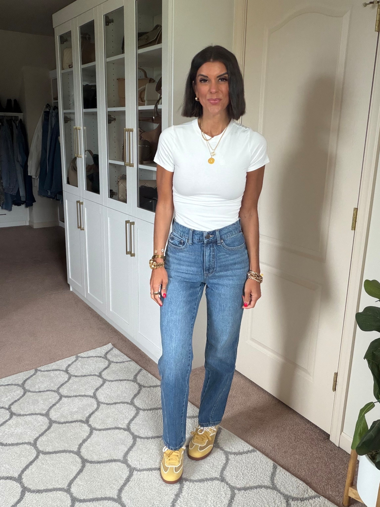 Size xs in tee
Size 0 in Walmart jeans
Sneakers tts 

#LTKSeasonal #LTKmomlife #LTKootd