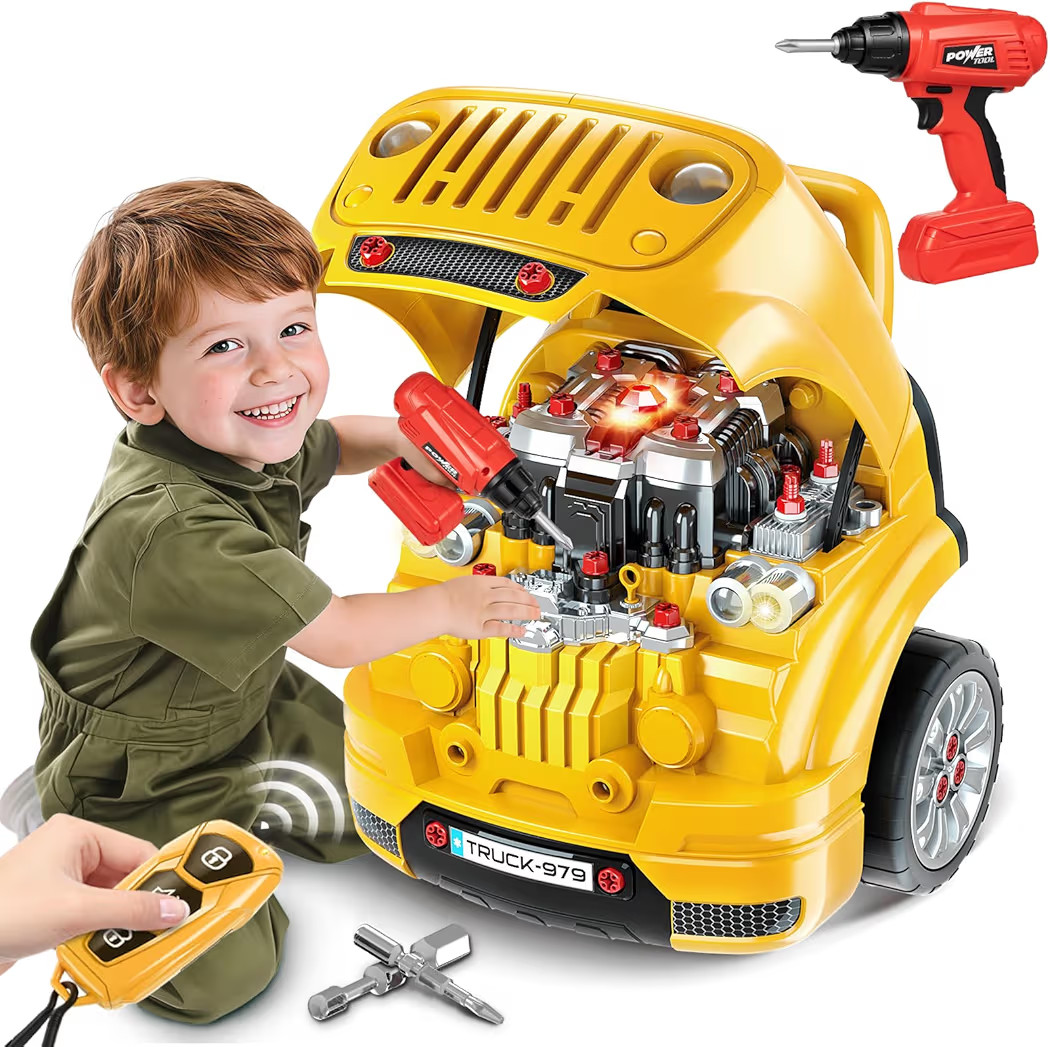 Jumlys Toys for 3, 4, 5, 6, 7, 8 Years Old Boys, Large Truck Engine Toys for Kids 3-5, 5-8 Years ... | Amazon (US)
