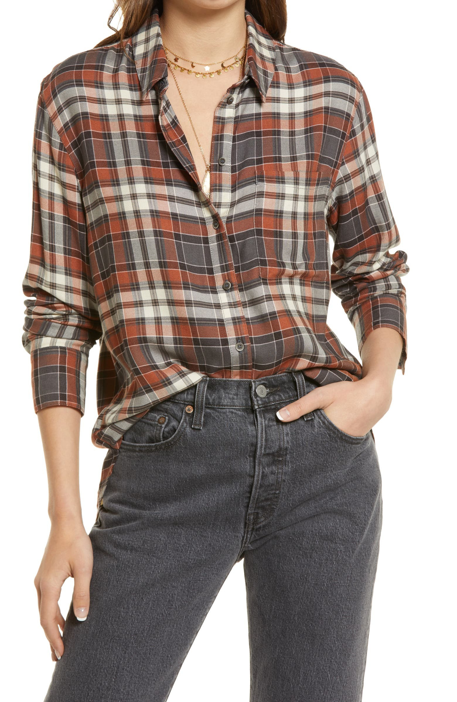 Plaid Boyfriend Shirt | Nordstrom