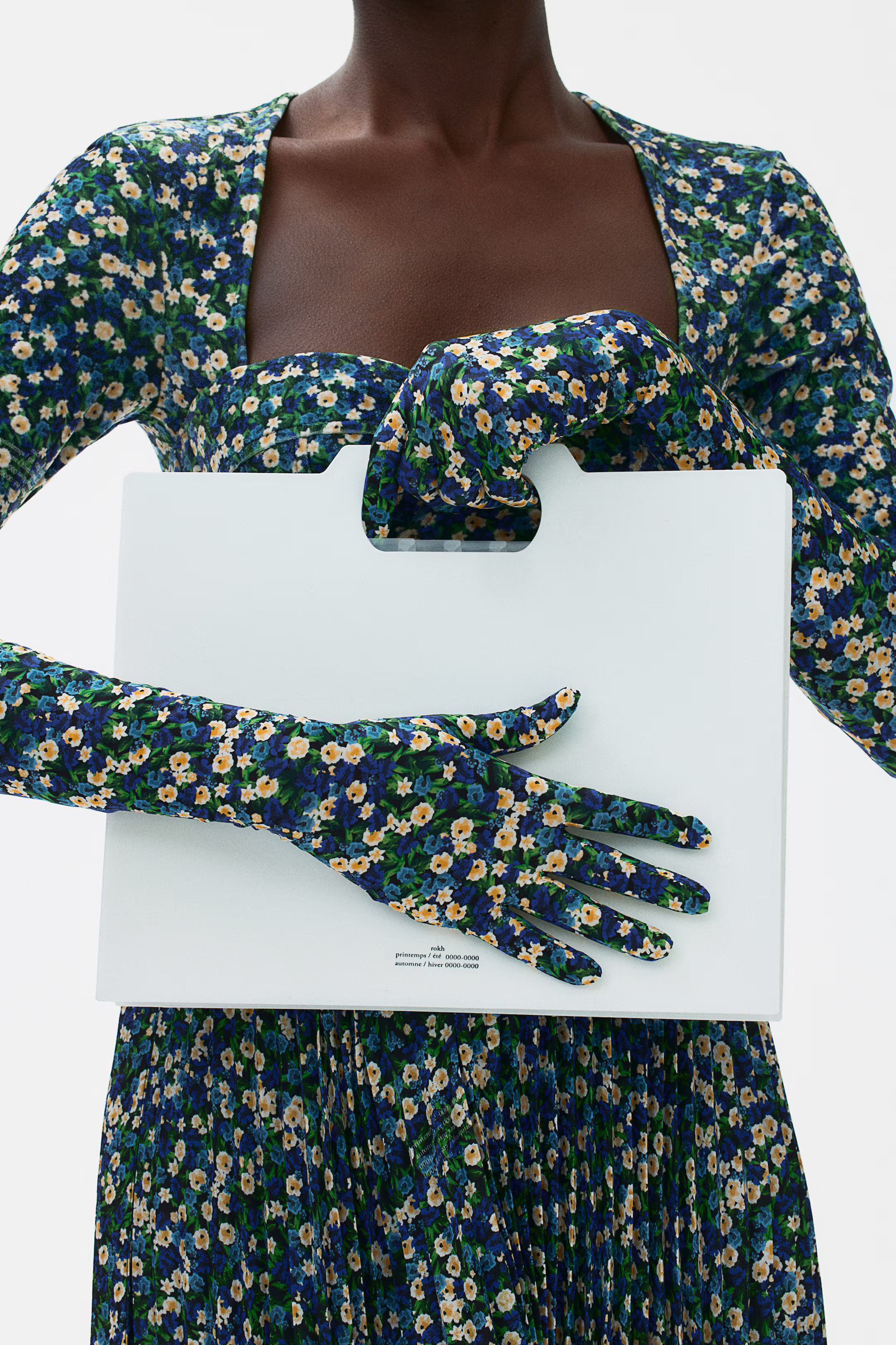 Long Floral-print Gloves | H&M (US + CA)