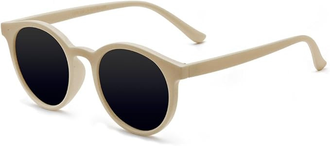 Kelens Vintage Polarized Horn Rimmed Round Circle Sunglasses UV400 Protection | Amazon (US)