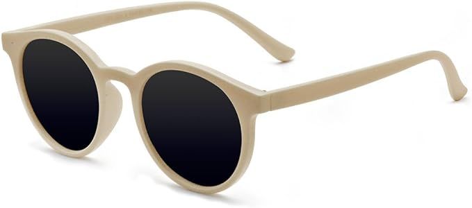 Kelens Vintage Polarized Horn Rimmed Round Circle Sunglasses UV400 Protection | Amazon (US)