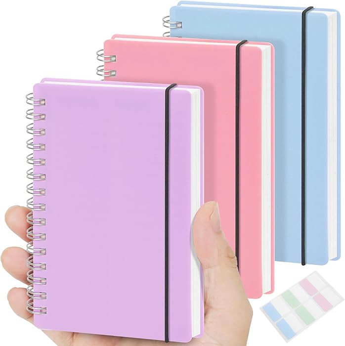 3 Pack Small Spiral Notebook College Ruled, 3.5x5.5 Mini Pocket Spiral Journal Notebooks With 7mm... | Amazon (US)