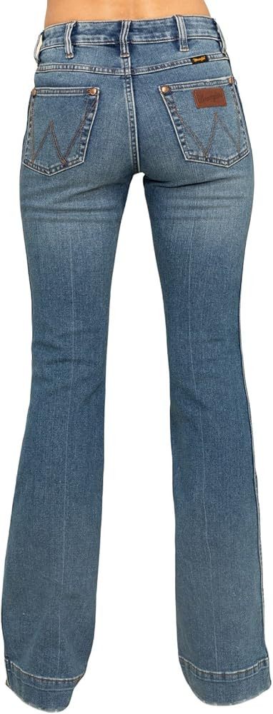 Wrangler womens Retro High Rise Trouser Green Jean Bailey | Amazon (US)
