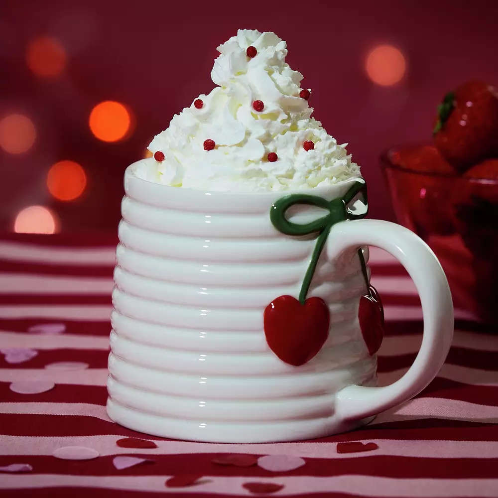 Argos Home Ribbed Finish Cherry Mug | argos.co.uk
