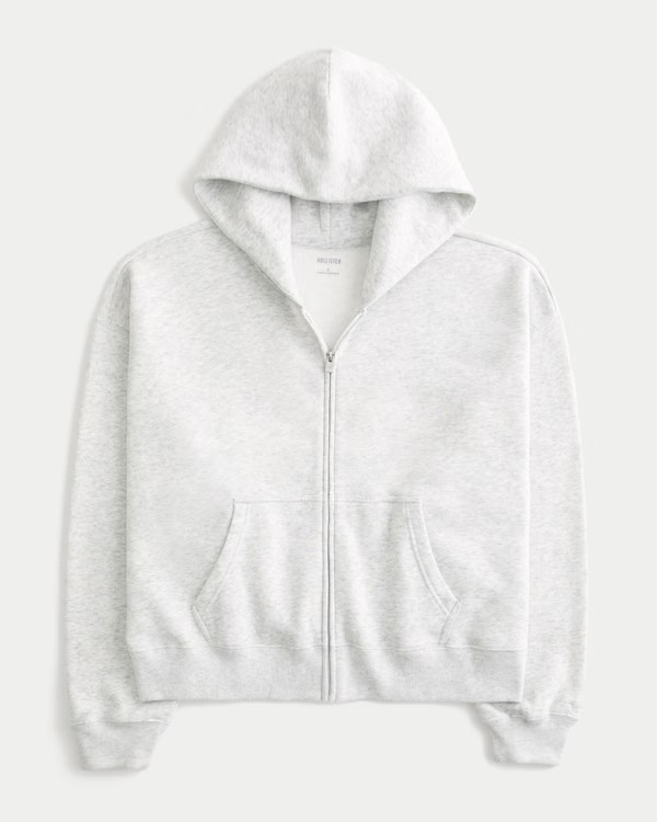 Women's Oversized Zip-Up Hoodie | Women's Tops | HollisterCo.com | Hollister (US)