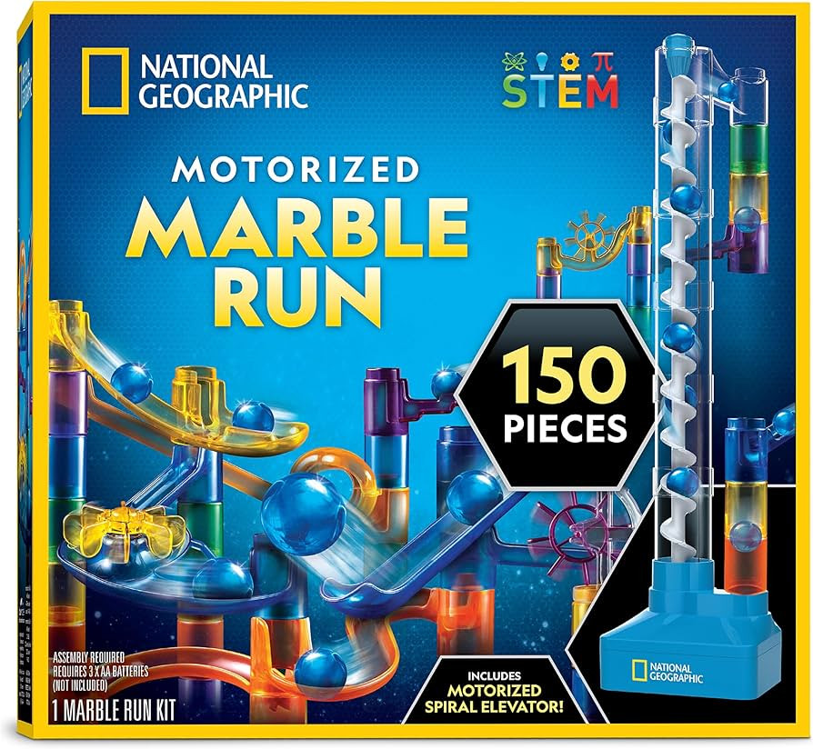 National Geographic Marble Run with Motorized Elevator - 150-Piece Marble Maze Kit with Motorized... | Amazon (US)
