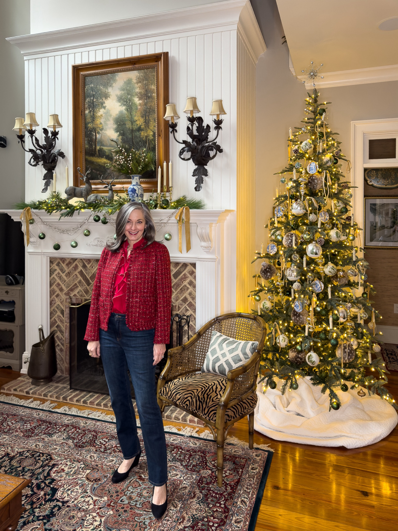 This Chico’s tweed jacket has major Chanel vibes! Subtle metallic thread running in it makes it perfect for the holidays! Great dressed up or with jeans! All Chico’s clothing. 
Jacket- size .5
Blouse- size .5
Girlfriend jeans- .5

#chicos #holidayoutfit #ladyjacket 

#LTKstyletip #LTKover40 #LTKHoliday