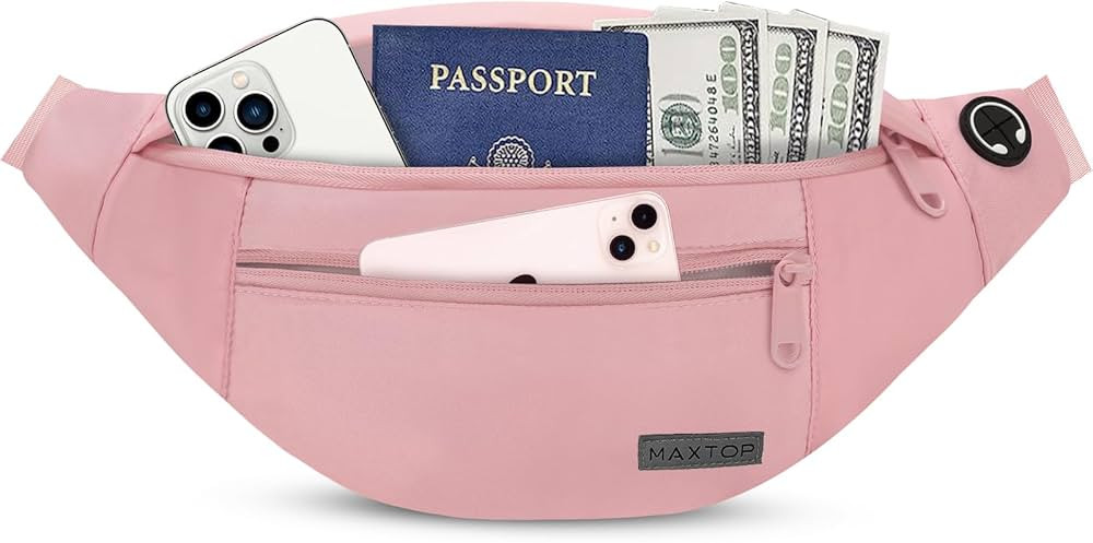 MAXTOP Large Crossbody Fanny Pack with 4-Zipper Pockets,Gifts for Enjoy Sports Festival Workout T... | Amazon (US)