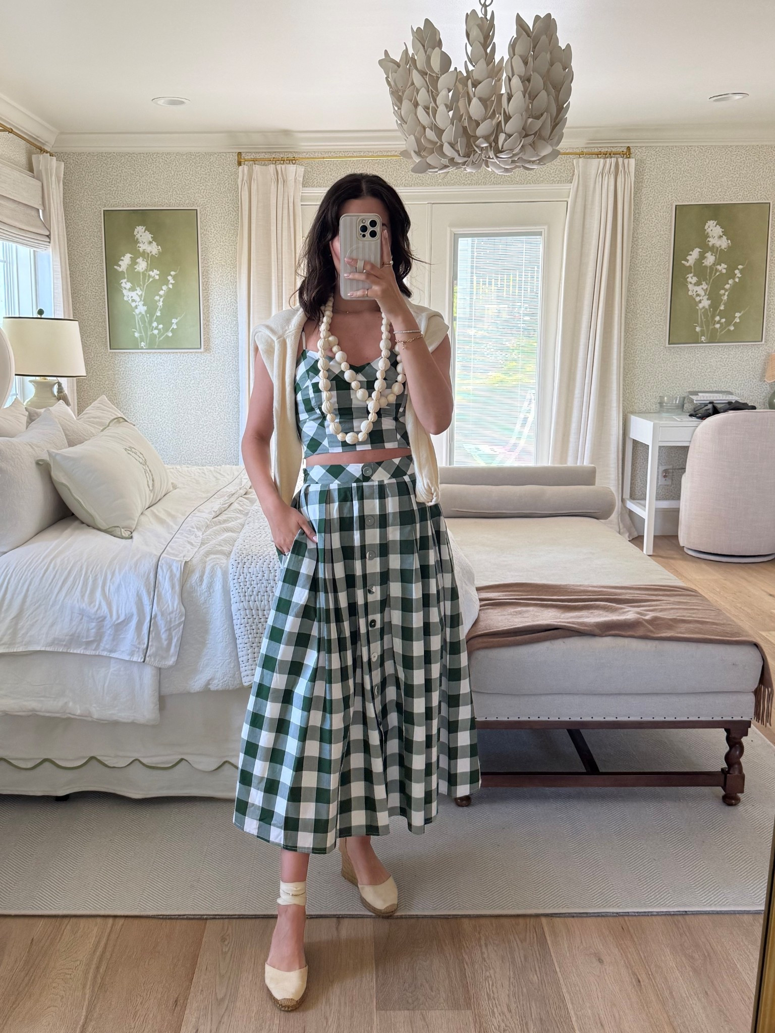 The perfect gingham set 💚🤍