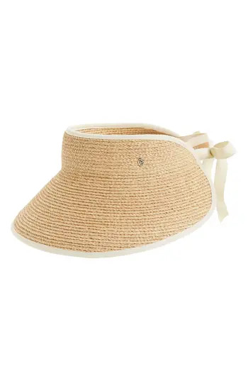 Helen Kaminski Mita Packable Raffia Visor in Natural Sand at Nordstrom Rack | Nordstrom Rack