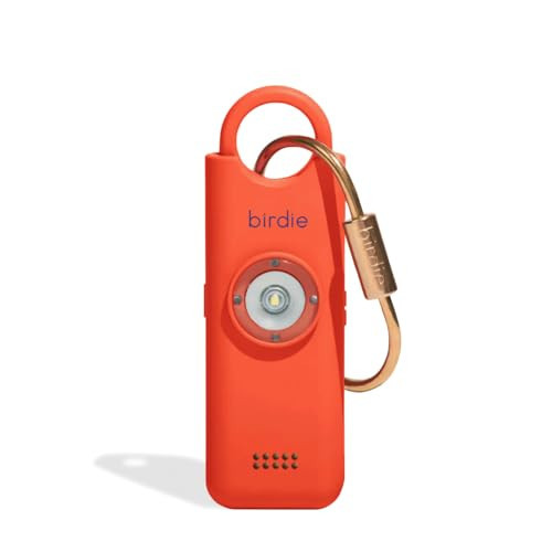 She's Birdie - The Original Personal Safety Alarm for Women by Women - Loud Siren, Strobe Light and Key Chain for Self Defense - Rechargeable with Power Switch and Flashlight (Coral) | Amazon (US)