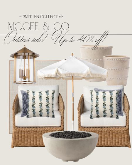 McGee and Co. up to 40% off outdoor sale is going on!! Go grab your patio furniture and decor on major sale! Including outdoor chairs, outdoor rugs, outdoor lanterns, outdoor throw pillows, patio furniture, patio umbrella, fire pit, planters, and more! 

studio McGee, studio McGee home decor, studio McGee, studio McGee sale, studio McGee outdoor sale, outdoor furniture, outdoor decor, outdoor rugs, outdoor inspiration, pool side furniture, courtyard furniture 

#LTKSeasonal #LTKsalealert #LTKhome